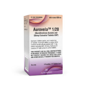Aurovela™ 1/20 (Norethindrone Acetate & Ethinyl Estradiol Tabs) 1 mg/20 mcg, 3 x 21
