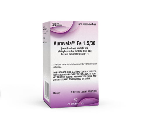 Aurovela™ Fe 1.5/30 (Norethindrone & Ethinyl Estradiol & Ferrous Fumarate Tabs) 1.5 mg/30 mcg & 75 mg
