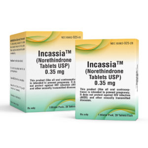 Incassia™ (Norethindrone Tabs) 0.35mg, 3 x 28