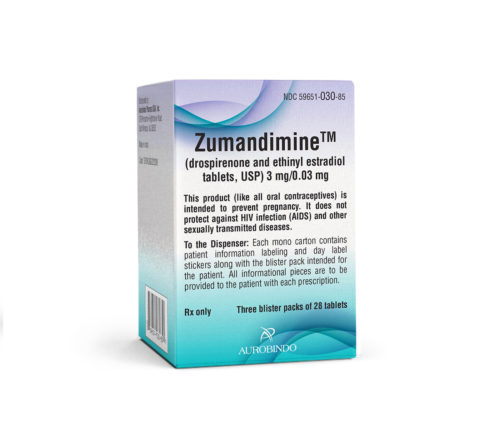 Zumandimine™  (Drospirenone and Ethinyl Estradiol Tablets USP) 3 mg/0.03 mg